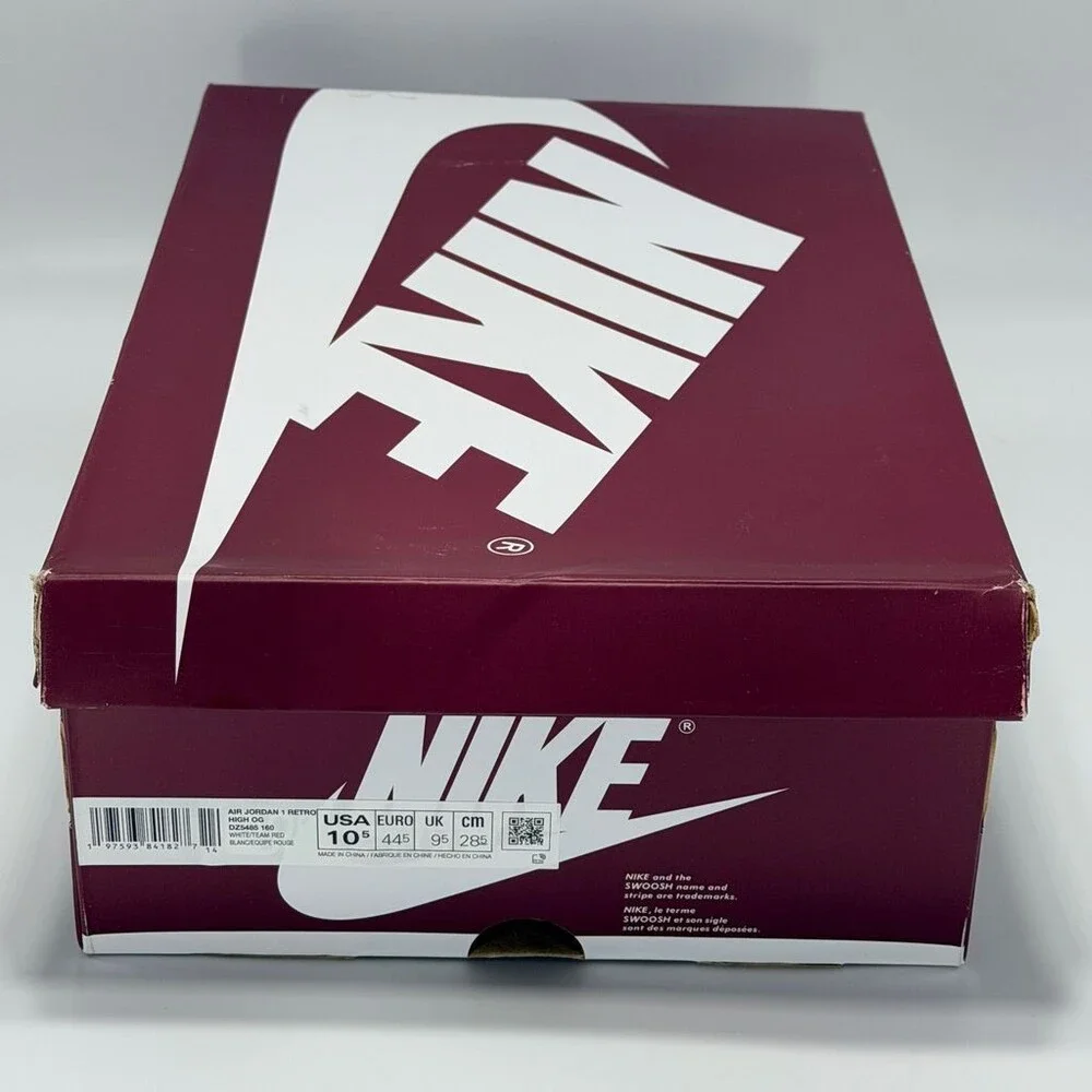 Mens Nike Air Jordan 1 High Artisanal Red DZ5485-160 Size 10.5 White/Team Shoes